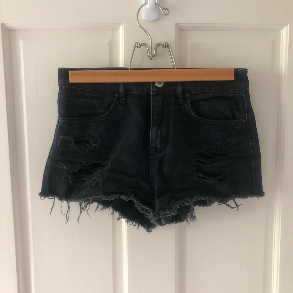💙 PacSun High Waisted Black Jean Shorts